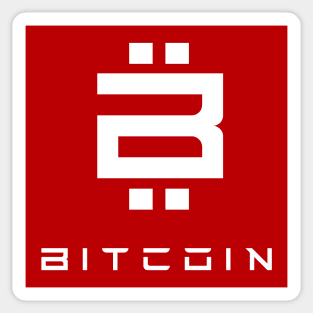 Bitcoin Tech Logo White Sticker